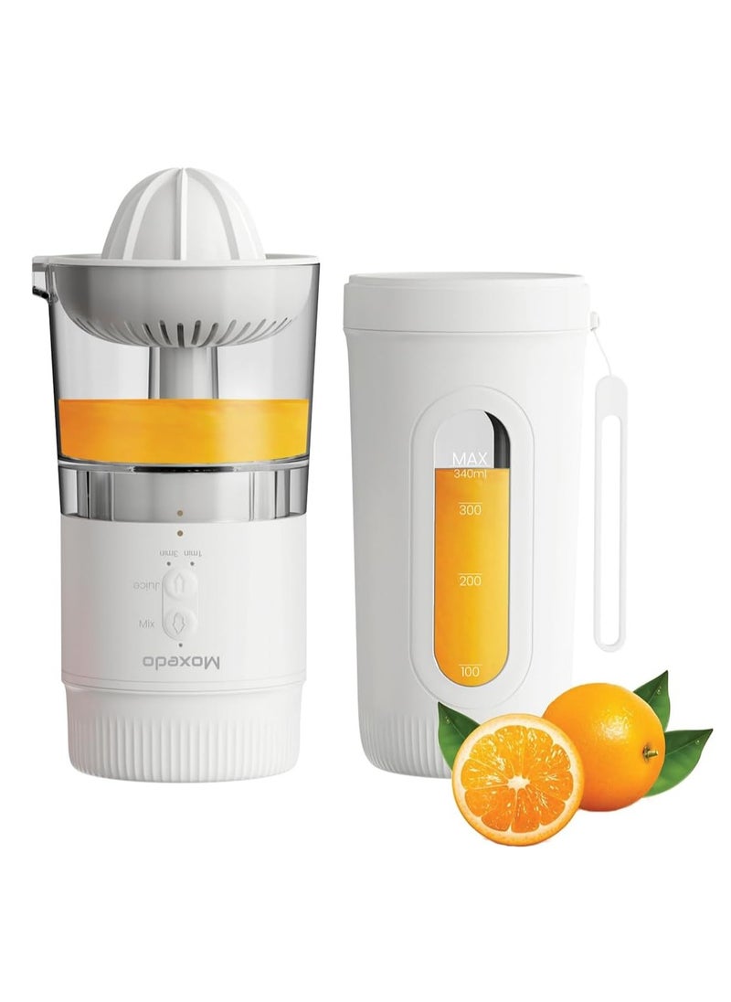 Moxedo 3 in 1 Portable Juicer Blender USB Rechargeable 4 Stainless Steel Blades BPA Free Material Mini Blender Smoothie Maker Lemon Orange Juicer