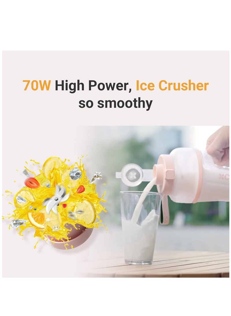 Electric Juicer Rechargeable, Citrus Juicer Machines with USB and Cleaning Brush Portable Juicer for Orange, Lemon, Grapefruit