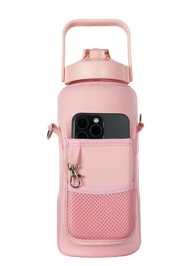 Pink Tracker 2L Water Bottle & Pink Pouch Bundle