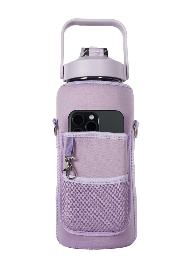 Purple Tracker 2L Water Bottle & Purple Pouch Bundle