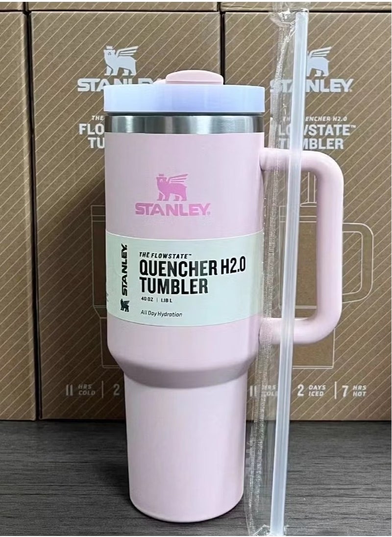 40 oz Stainless Steel Insulated Tumbler with Lid & Straw - Ideal for Water, Coffee, Iced Tea, and Smoothies