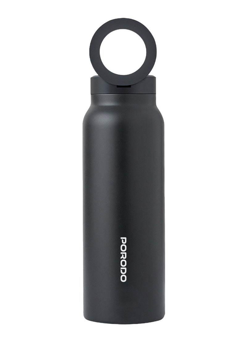 Magnetic Mount Water Bottle 700ml / Works With Magsafe / Stable / Double Wall / Keeps Cold and Warm - Black