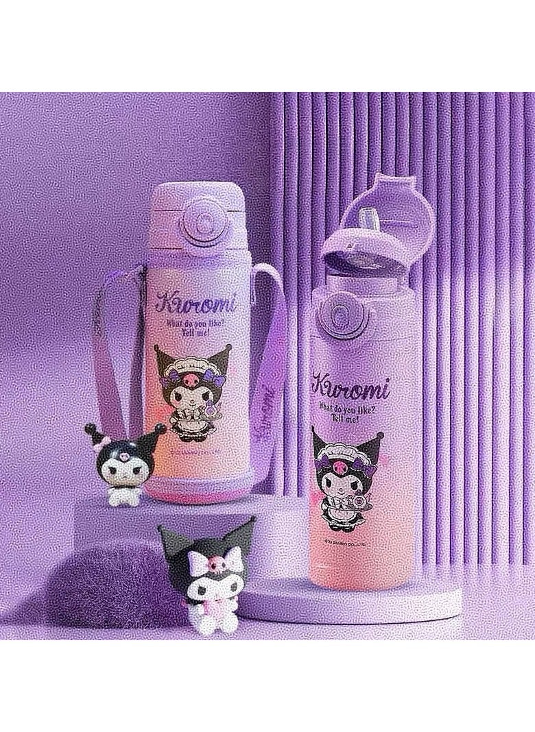 Purple Kuromi 500ml Children's 316 Stainless Steel Insulated Water Bottle