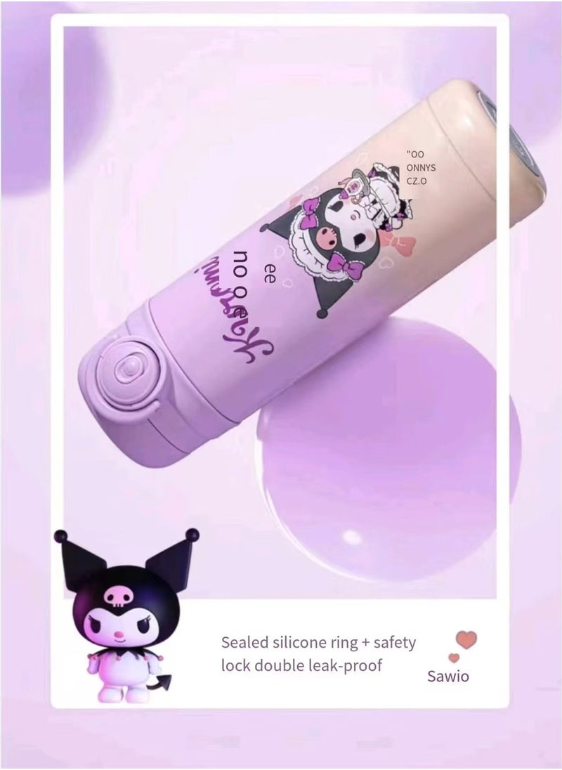 Purple Kuromi 500ml Children's 316 Stainless Steel Insulated Water Bottle