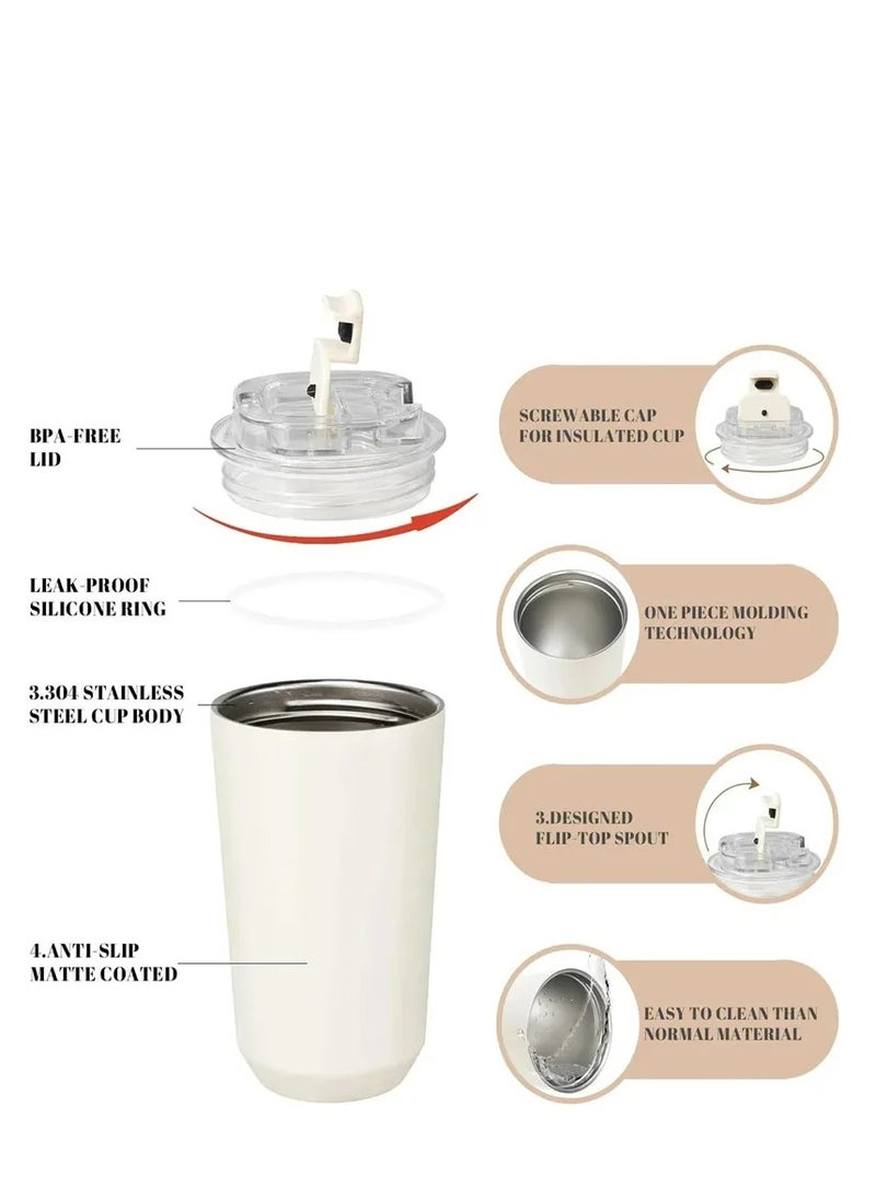 320ML Beverage Cup Travel Portable Car Drinking Cup Stainless Steel Vacuum Leak proof 320ML Coffee Thermos（Purple）