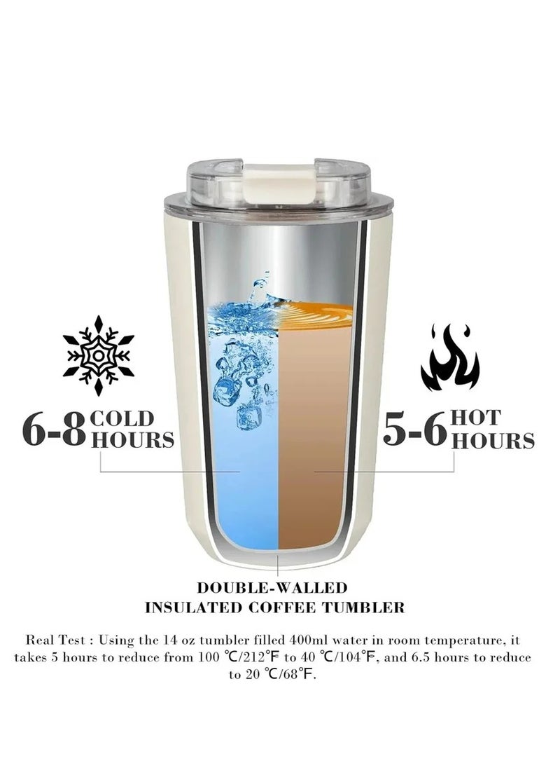 320ML Beverage Cup Travel Portable Car Drinking Cup Stainless Steel Vacuum Leak proof 320ML Coffee Thermos（Purple）