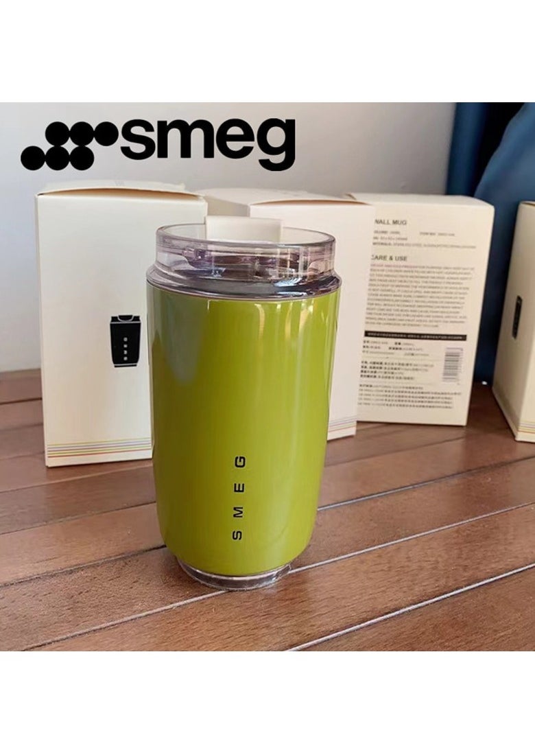 320ML Beverage Cup Travel Portable Car Drinking Cup Stainless Steel Vacuum Leak proof 320ML Coffee Thermos（Green）