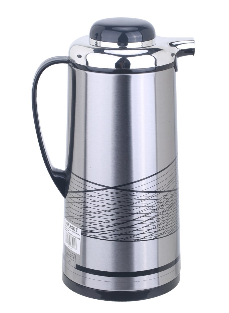 1.3L Vacuum Flask for Hot & Cold Beverages | Portable Thermos for Keeping Hot/Cold 18 & 24 Hours Retention | Easy to Clean | Ideal for Outings | Thermos/Vacuum Flask SVF-1300