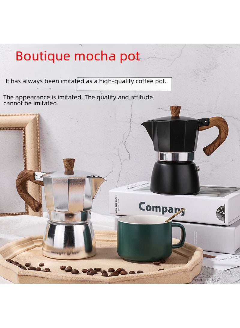 Coffee Pot Set Turkish Aluminum Octagonal Pot Italian Coffee Mocha Pot European Style Coffee Brewing Utensils