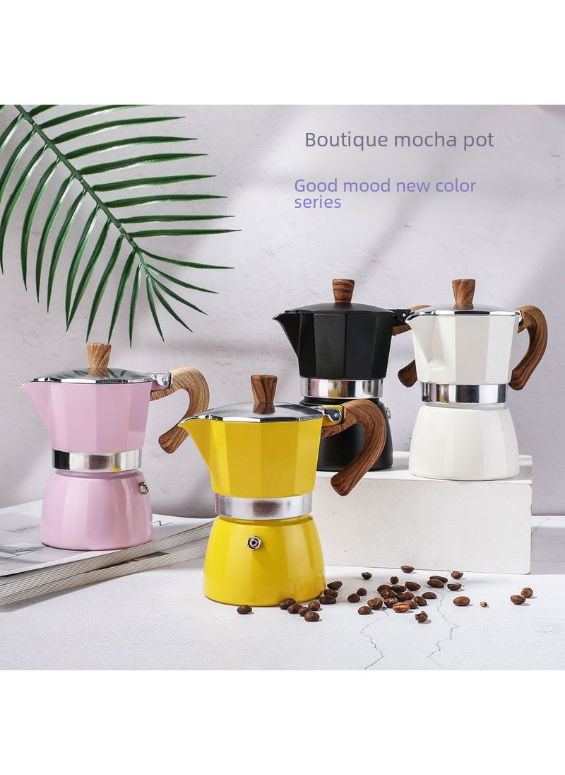 Coffee Pot Set Turkish Aluminum Octagonal Pot Italian Coffee Mocha Pot European Style Coffee Brewing Utensils