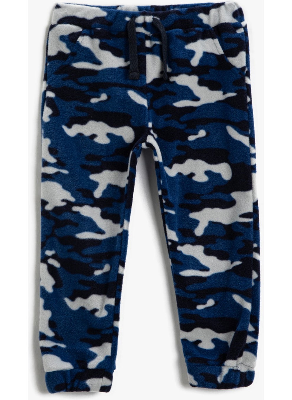 Plush Sweatpants with Camouflage Pattern