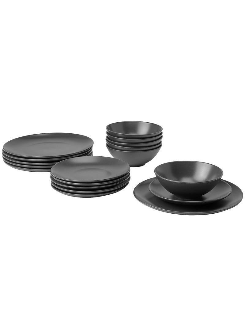 Faergklar 18 Piece Service Matt Dark Grey