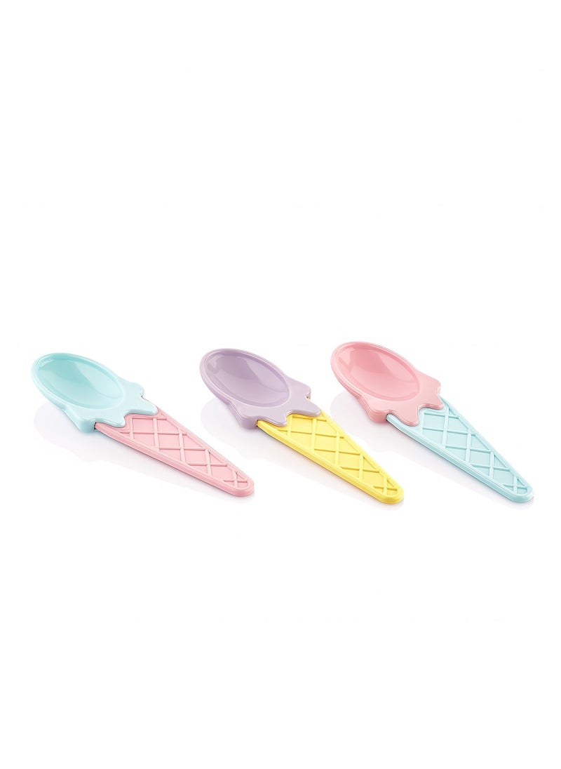 9-Piece Ice Cream Set (4 Bowl, 1 Big Spoons, 4 Small Spoons)