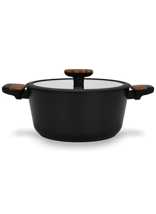 Fissman Stockpot Feorella 20X10Cm/2.67 Ltr With Glass Lid With Induction Bottom (Aluminium With Non-Stick Coating)