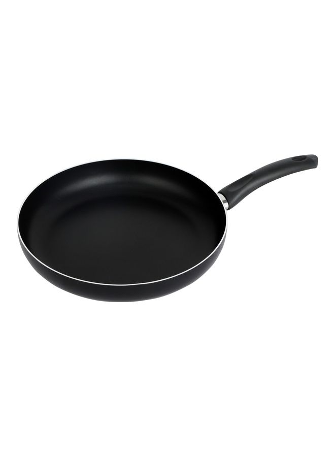 Aluminum Fry Pan Strong Aluminum Body With Non-Stick Coating And Bakelite Handle Heat Resistant Exterior, Compatible With Hot Plate, Halogen, Ceramic And Gas Stovetops Black 32cm