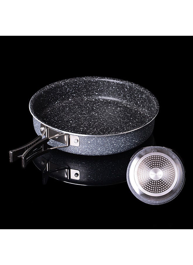 Lightweight Collapsible Nonstick Omelet Pan Outdoor Folding Quick Heating Omelet Maker Fry Pan for Camping Hiking Excursion