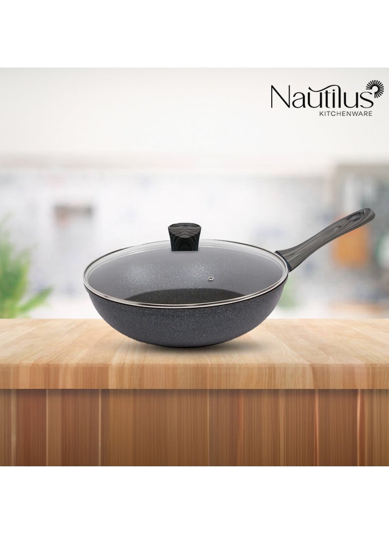 Nautilus Deep Fry Pan 28cm Forged Aluminium