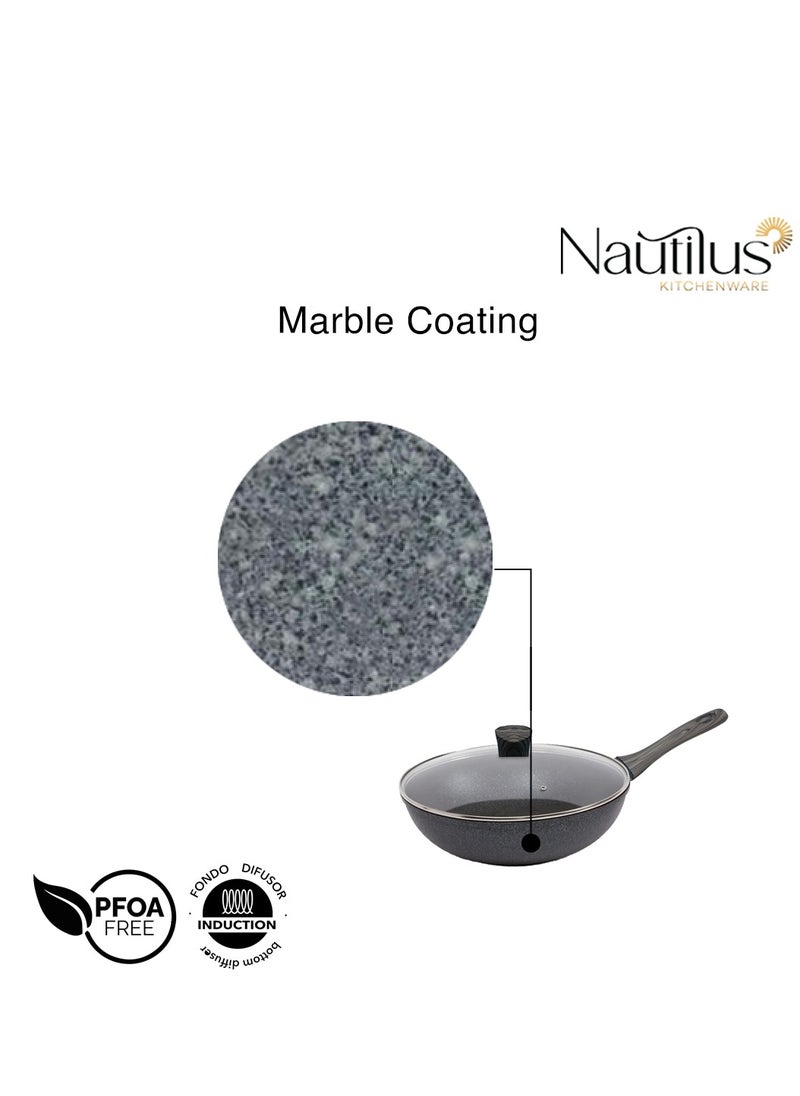 Nautilus Deep Fry Pan 28cm Forged Aluminium