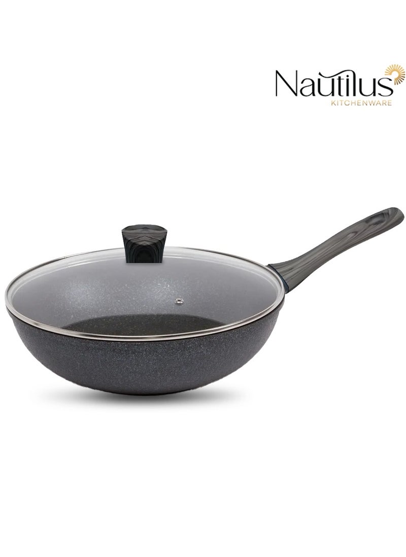 Nautilus Deep Fry Pan 28cm Forged Aluminium