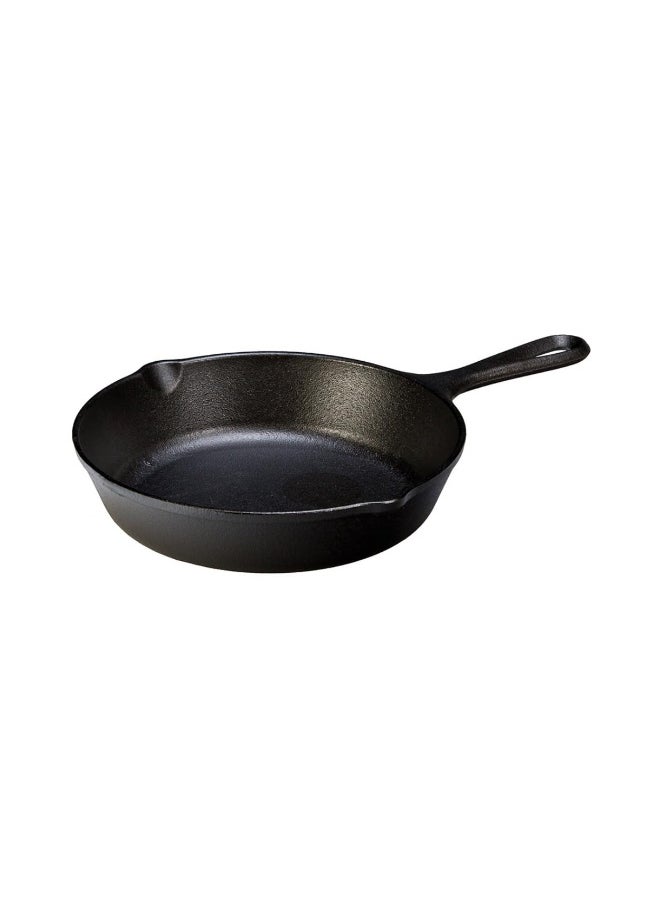 20.3 cm   8 Inch Pre-Seasoned Cast Iron Round Skillet Frying Pan  Black