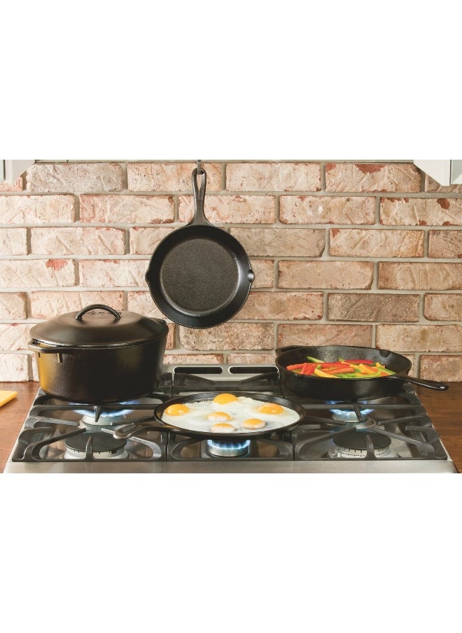 L8DSK3 Cast Iron Deep Skillet  Pre-Seasoned  10.25-inch