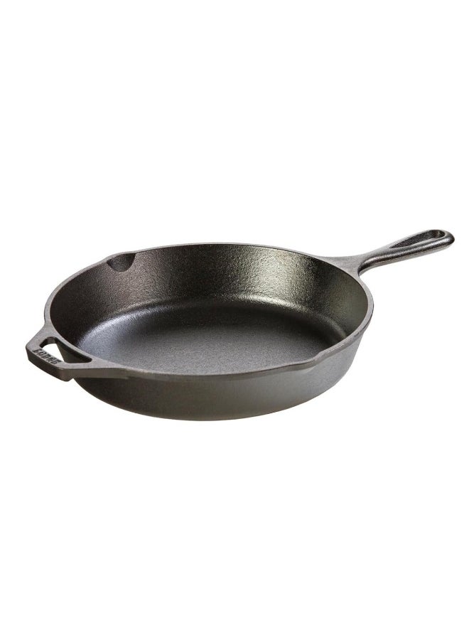 Cast Iron Skillet Pre-Seasoned Skillet Frying Pan  Black  10.25 Inch  Round  Cast Iron L8Sk3