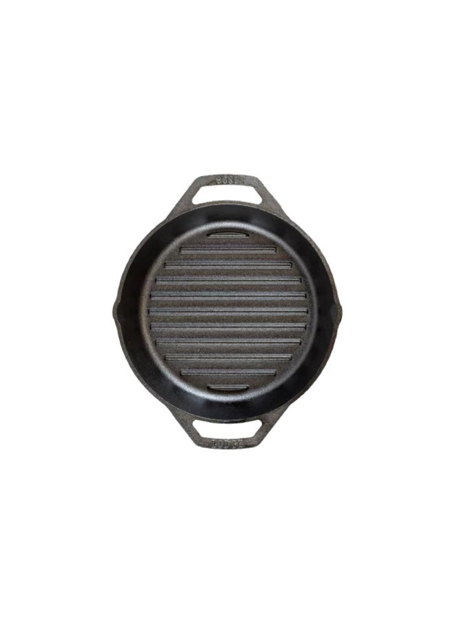 Ribbed Loop Handle Skillet  Black