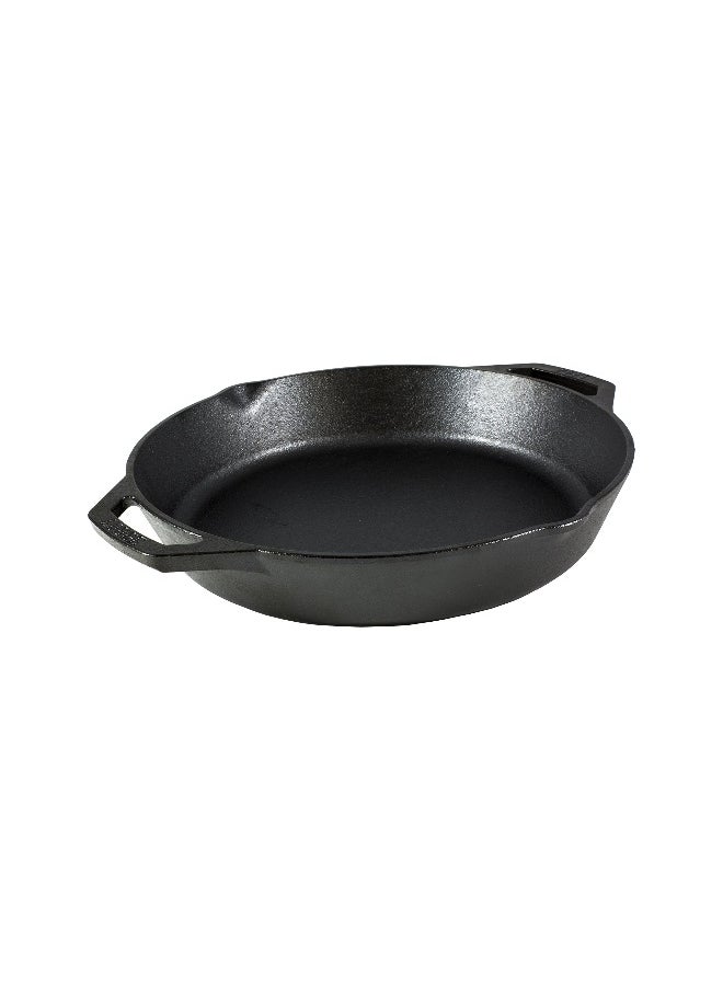 L8Skl Dual Handle Pan Skillet  Black  W 27.2 X H 5.1 X L 32.5 Cm  10.25 Inch  Cast Iron