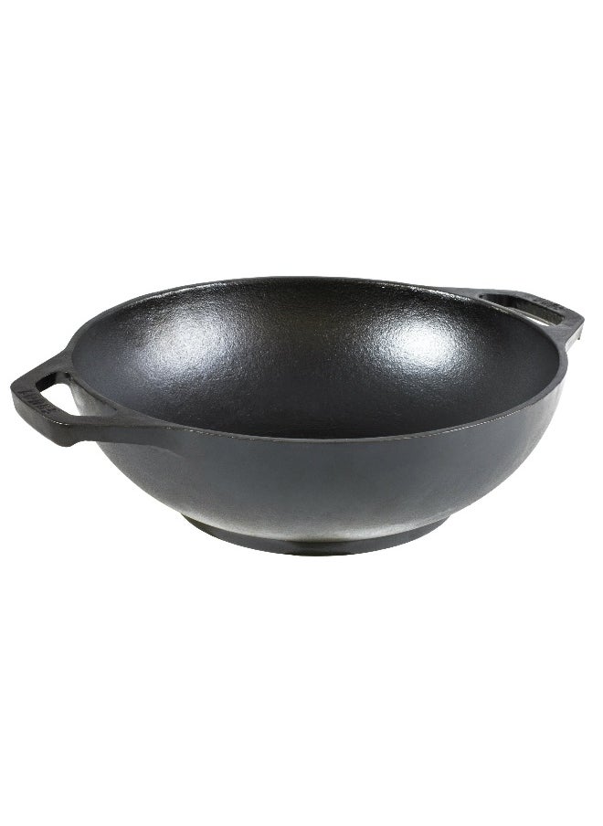 9 Inch Cast Iron Mini Wok w  Loop Handles