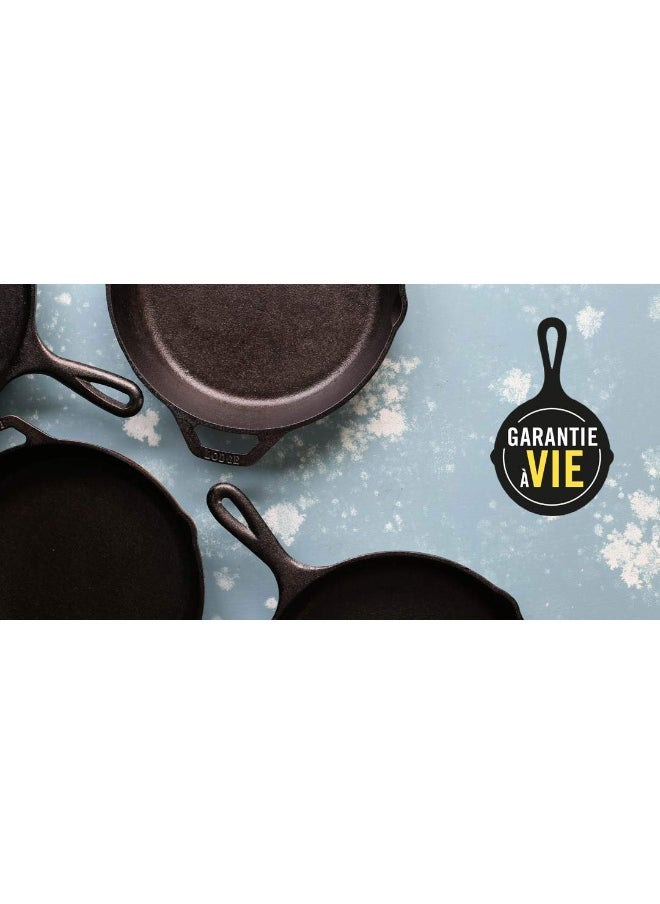 Lcc3 Pre-Seasoned Combo Cooker  Black  W 27.4 X H 10.2 L 38.9 Cm  3 Litre   3.2 Quart  Cast Iron