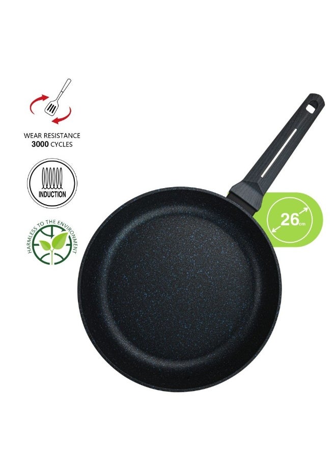 Fissman Frying Pan Ferro With Induction Bottom Aluminium With Non-Stick Coating Durable And Heat-Resistant Perfect For Frying Searing And Cooking26X5.5Cm