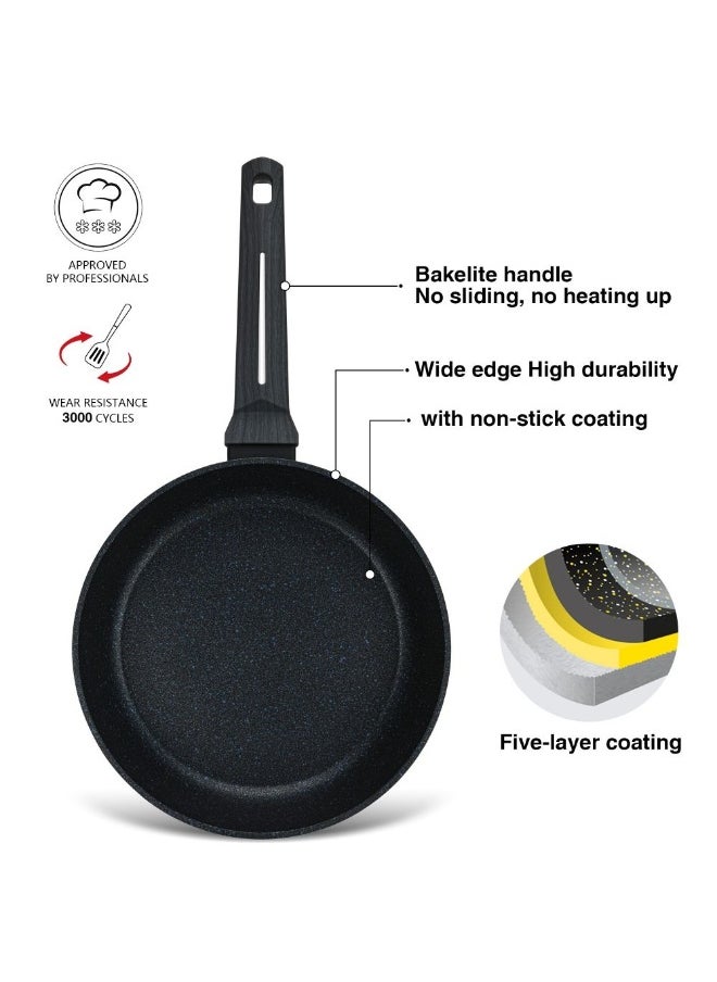 Fissman Frying Pan Ferro With Induction Bottom Aluminium With Non-Stick Coating Durable And Heat-Resistant Perfect For Frying Searing And Cooking26X5.5Cm