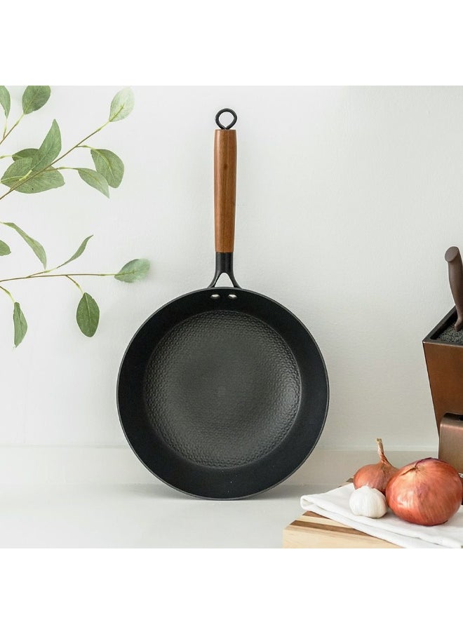 Chef'S Delight Light Cast Iron Fry Pan Durable Non-Stick Cooking Surface Even Heat Distribution Perfect For Frying Searing And Sautéing -20Cm