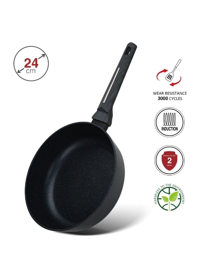 Fissman Deep Frying Pan Ferro 24X7Cm With Induction Bottom Aluminium With Non-Stick Coating Durable And Heat-Resistant Perfect For Frying Searing And Cooking