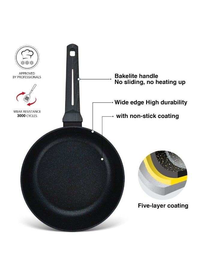 Fissman Deep Frying Pan Ferro 24X7Cm With Induction Bottom Aluminium With Non-Stick Coating Durable And Heat-Resistant Perfect For Frying Searing And Cooking