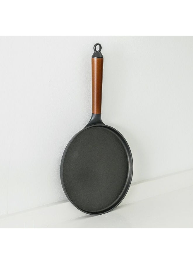 Chef'S Delight Light Cast Iron Crepe Pan Non Stick Even Heating Perfect For Crepes Pancakes And More Sturdy And Lightweight Easy To Clean -24Cm