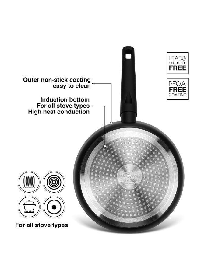 Fissman Frying Pan Feorella With Induction Bottom Aluminium With Non-Stick Coating Durable And Heat-Resistant Perfect For Frying Searing And Even Cooking 26X5.5Cm