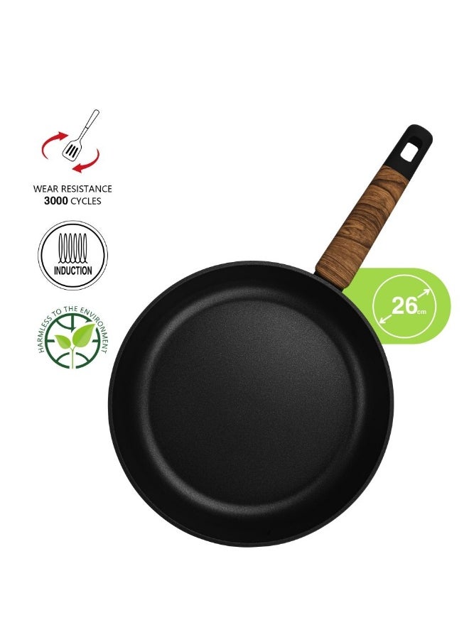 Fissman Frying Pan Feorella With Induction Bottom Aluminium With Non-Stick Coating Durable And Heat-Resistant Perfect For Frying Searing And Even Cooking 26X5.5Cm