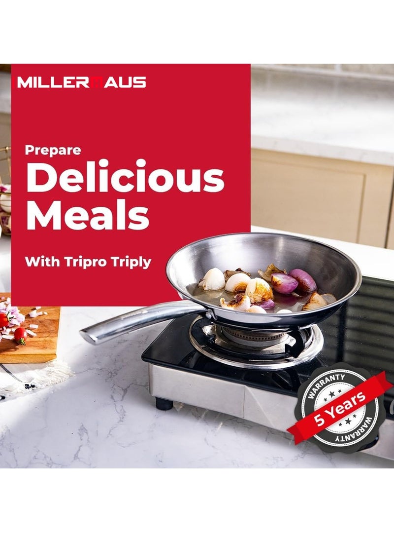 Millerhaus Tri-Ply Frypan 28cm Stainless Steel