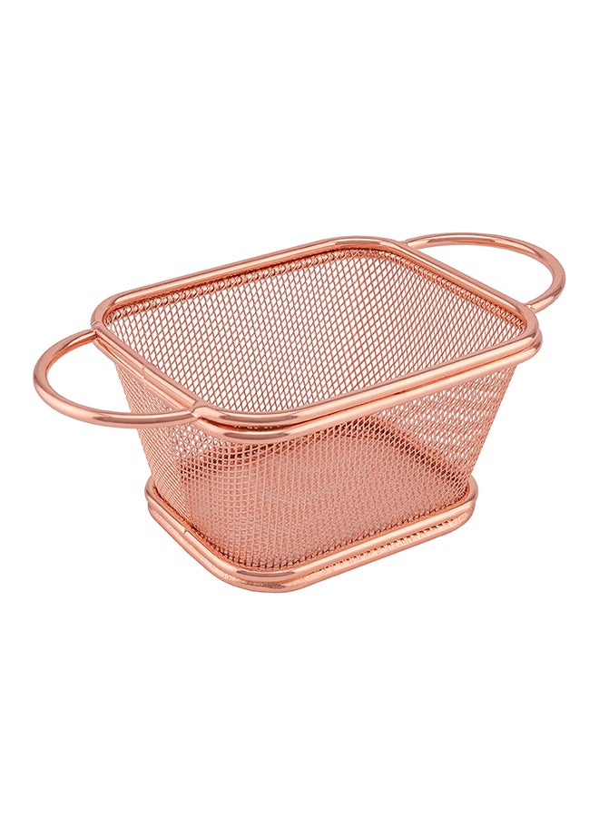 Stainless Steel Frying Basket Rose Gold 10.5x9x6cm