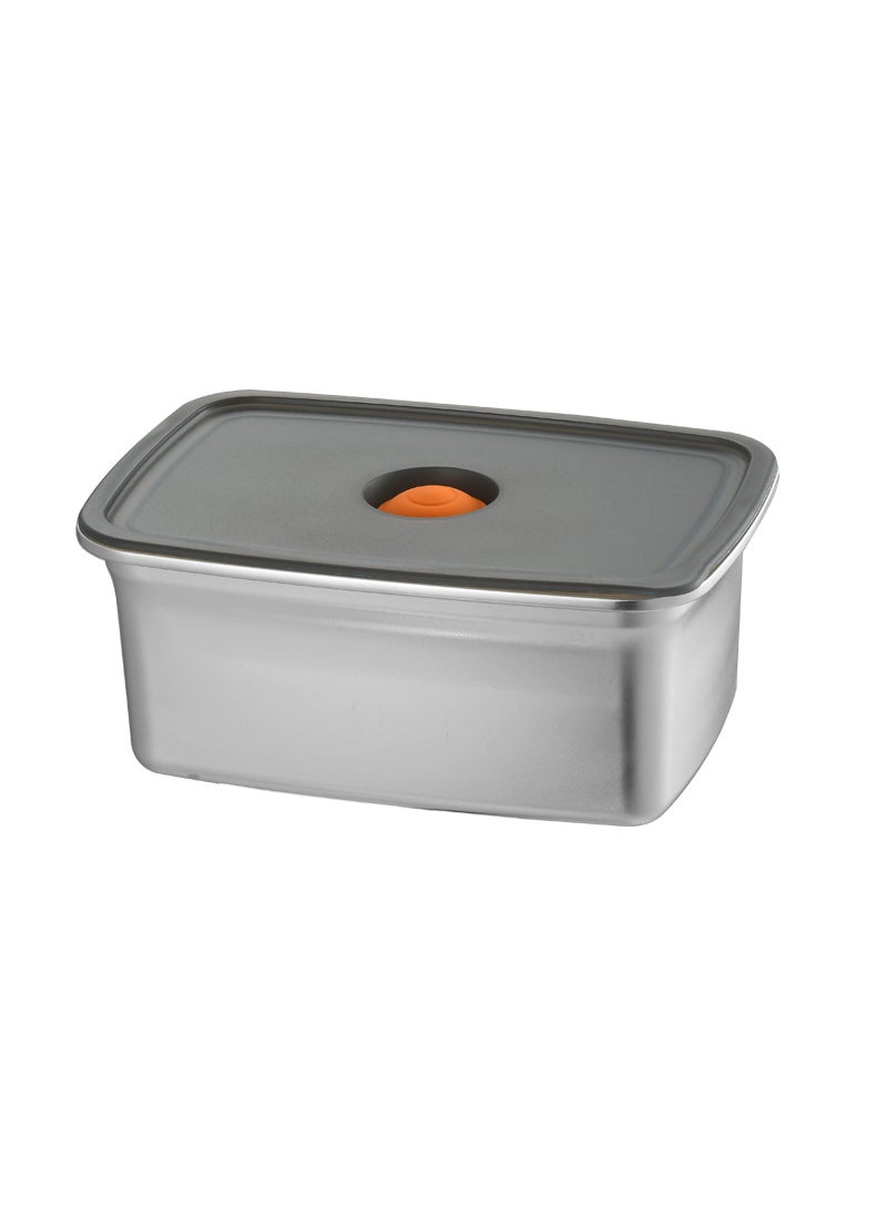 304 stainless steel crisper sealed box refrigerator freezer food storage lunch box lock fresh press exhaust seal