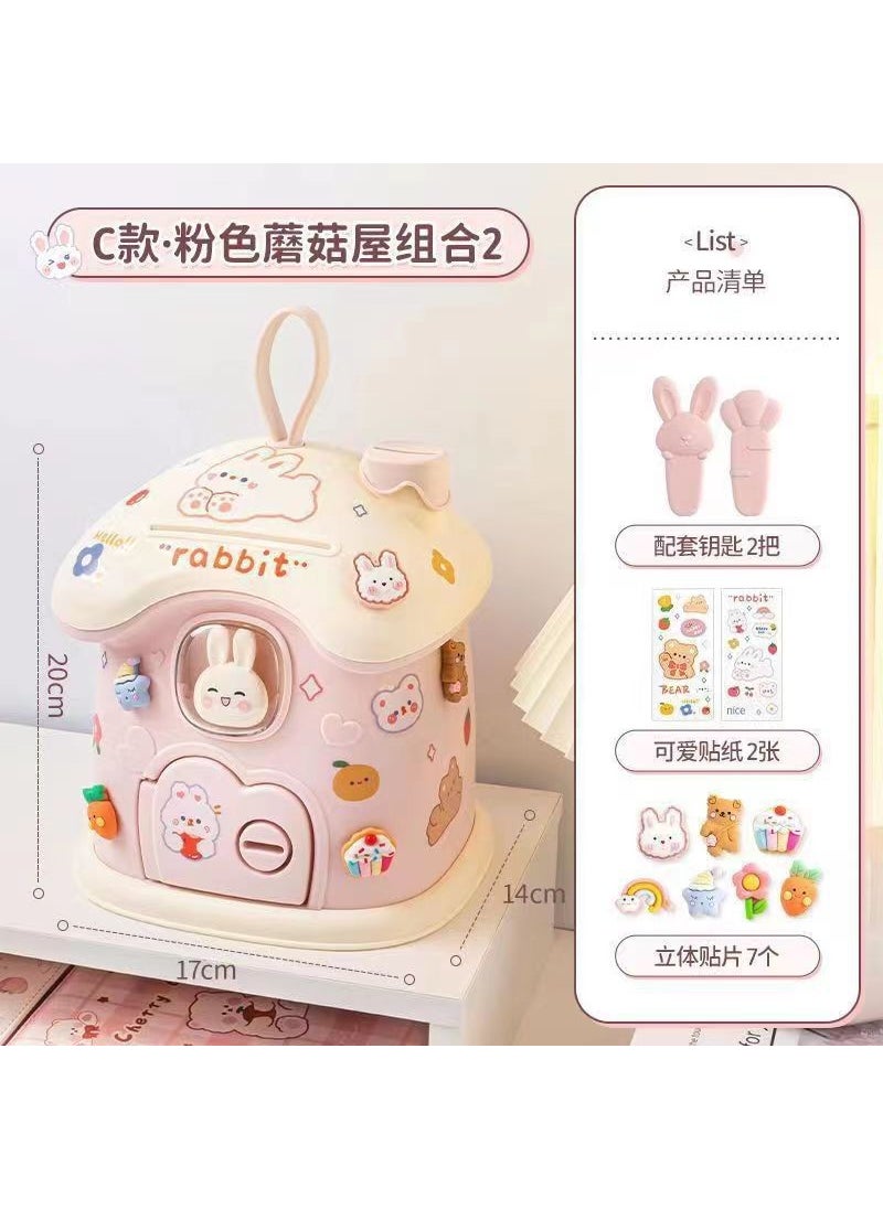 Net red piggy bank 2022 new only can't enter children boys and girls change savings box can be handmade DIY