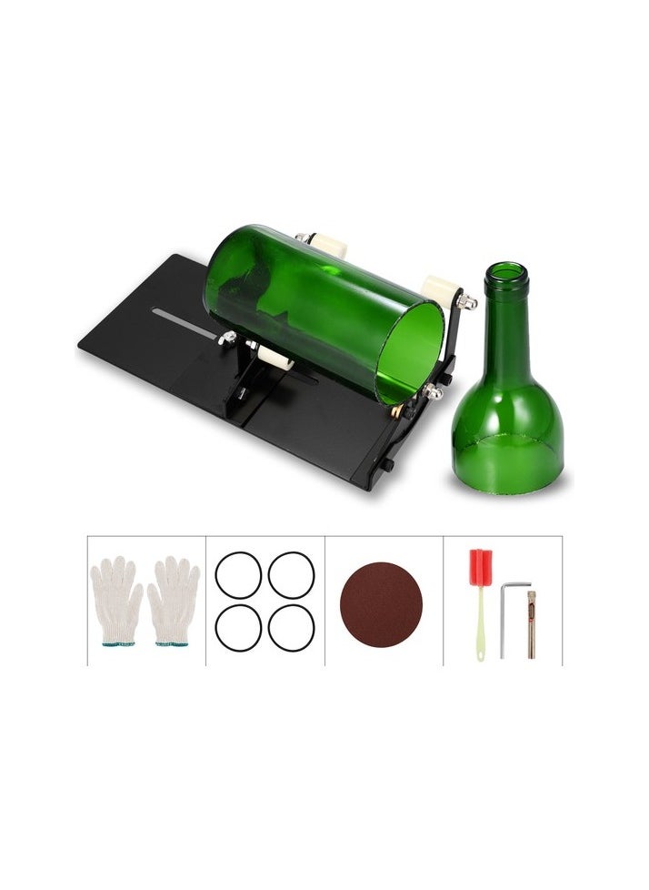 Adjustable glass bottle cutter - black Colour:Yellow