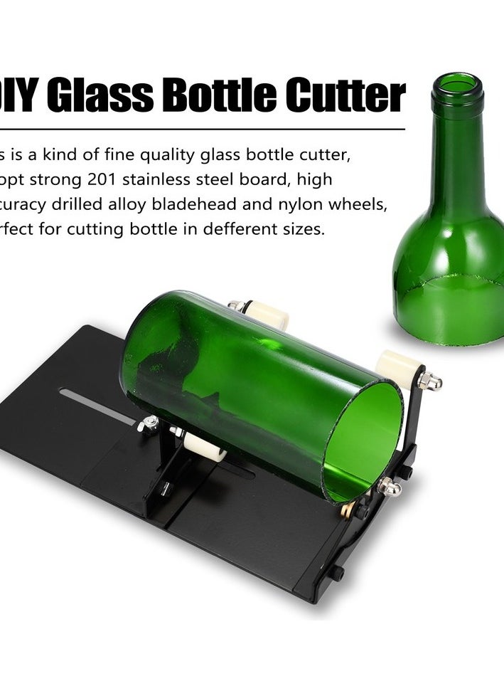 Adjustable glass bottle cutter - black Colour:Black Color / Character:Brown