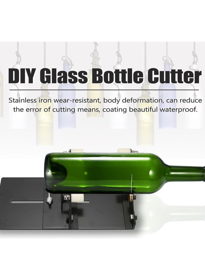 Adjustable glass bottle cutter - black Colour:Black Color / Character:Brown