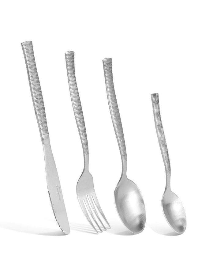 Fissman 24-Piece Cutlery Set Iano Series Stainless Steel Elegant And Durable Includes Knives Forks Spoons And Teaspoons Perfect For Formal Dining Or Everyday Use