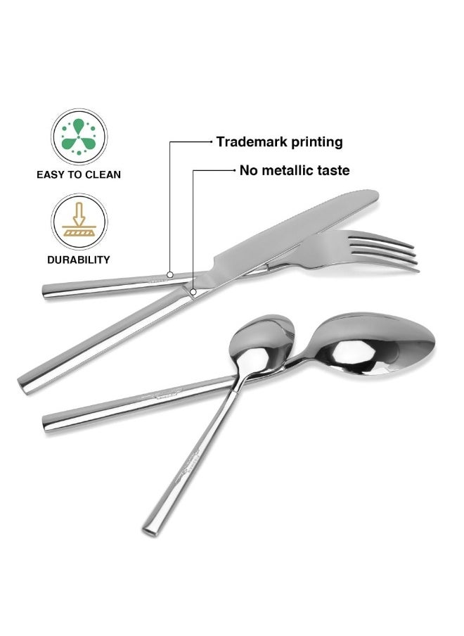 Fissman 24-Piece Cutlery Set Eliz Series Premium Stainless Steel Flatware Set Elegant Design For Dining Complete Set For 6 Durable And Dishwasher Safe