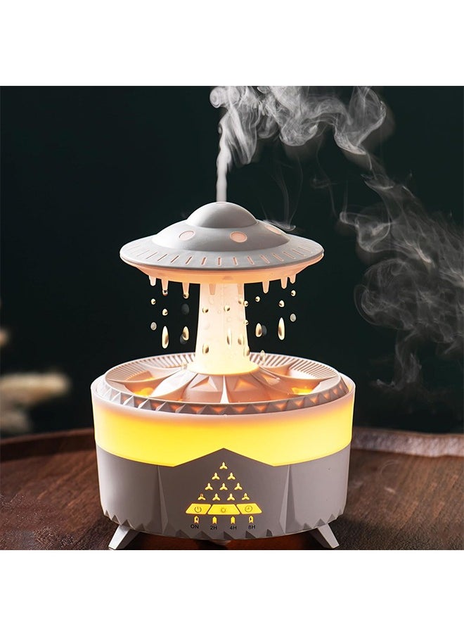 Raindrop Humidifier for Bedroom Large Room -Air Humidifiers and Aromatherapy Diffuser,Ultrasonic humidifier,Quiet humidifier with Ambient Light & 4 Timer,Waterless Auto Off (With Remote Control)