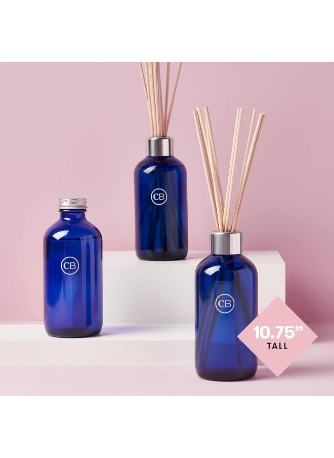 Capri Blue Reed Oil Diffuser - Volcano - Comes with Diffuser Sticks, Oil, and Glass Bottle - Aromatherapy Diffuser - 8 Fl Oz - Navy Blue