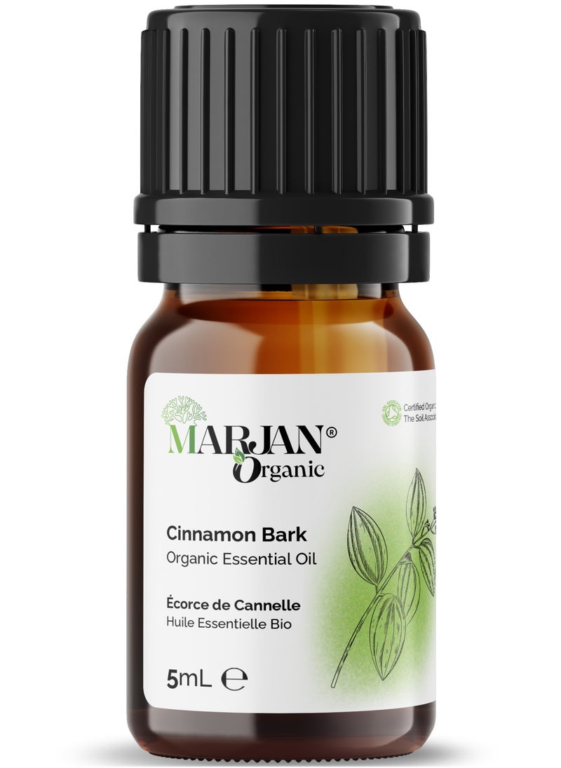 Cinnamon Bark Essential Oil 5ml - Certified Organic by The Soil Association